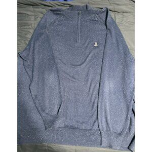 Psycho Bunny Sport 1/4 Zip Pullover Sweater Blue 2XL Cotton And Cashmere